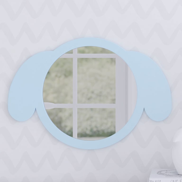 Espelho Redondo Amiguinha Cachorrinha Rosa 30cm