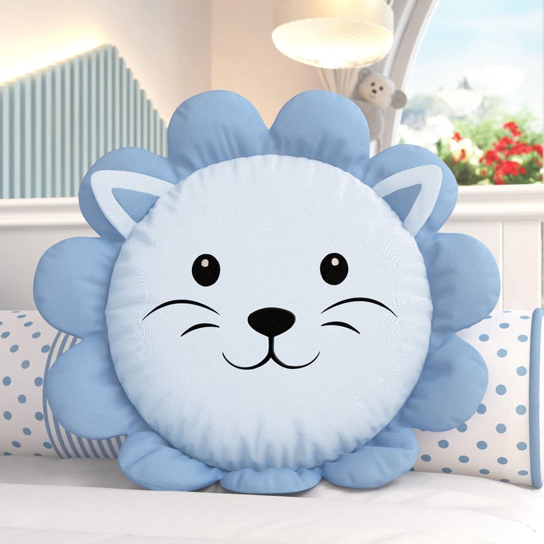 Almofada Redonda Amiguinho Leão 30cm