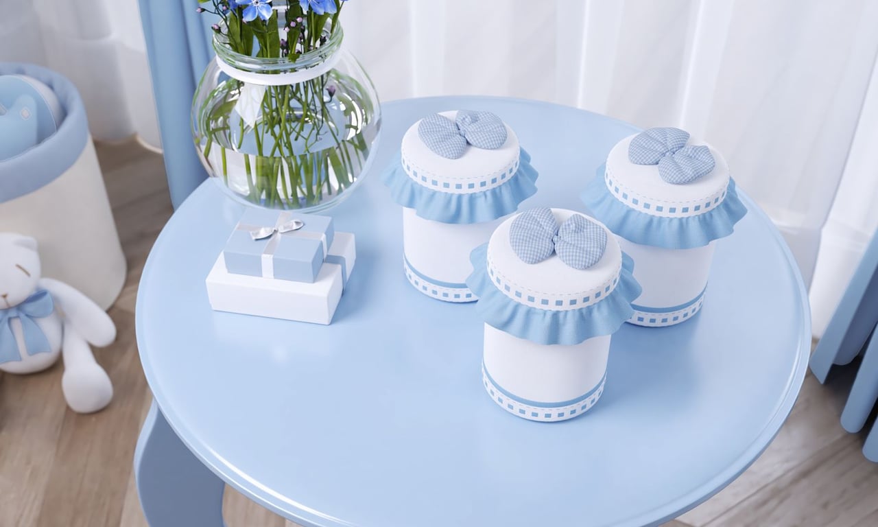 Jogo de Potes Ursinho Clássico Marinho — vista alternativa