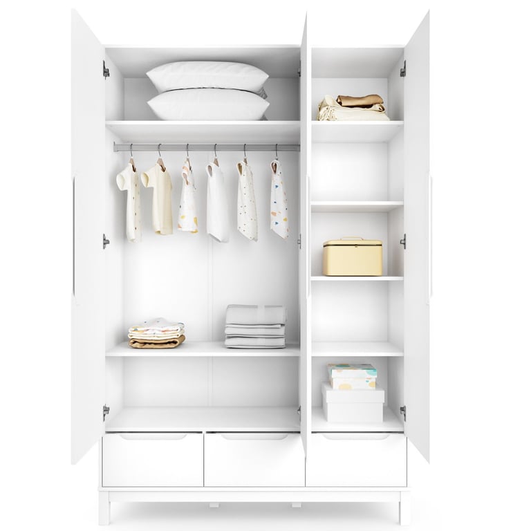 Guarda Roupa Infantil Branco 3 Portas Cozy — vista alternativa