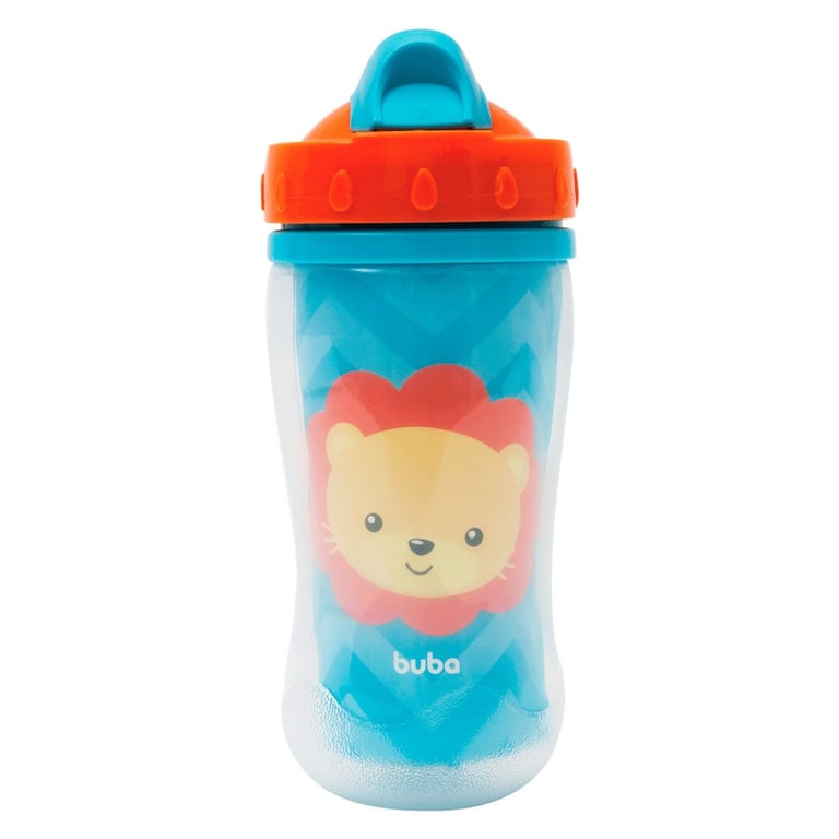 Copo Infantil Parede Dupla Animal Fun Leão