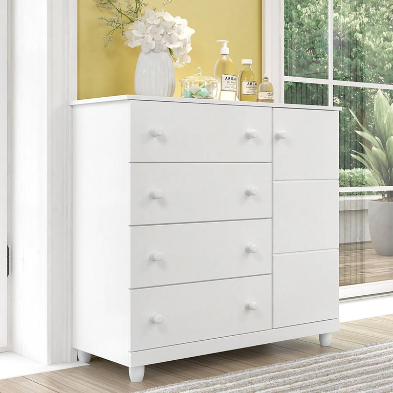 Cômoda Infantil Branco com Porta Premier