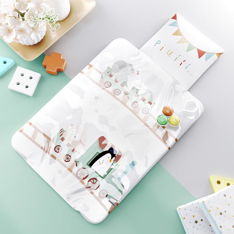 Trocador de Fraldas Portátil Trenzinho Piuí 85x40cm — vista alternativa