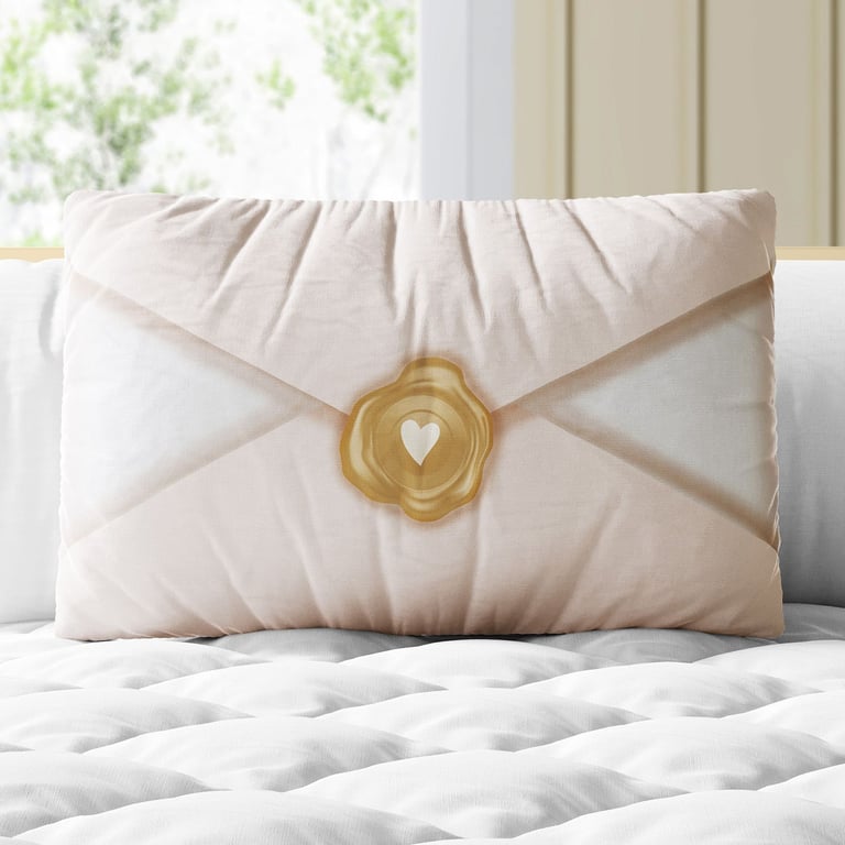 Almofada Retangular Cartinha de Amor 39cm