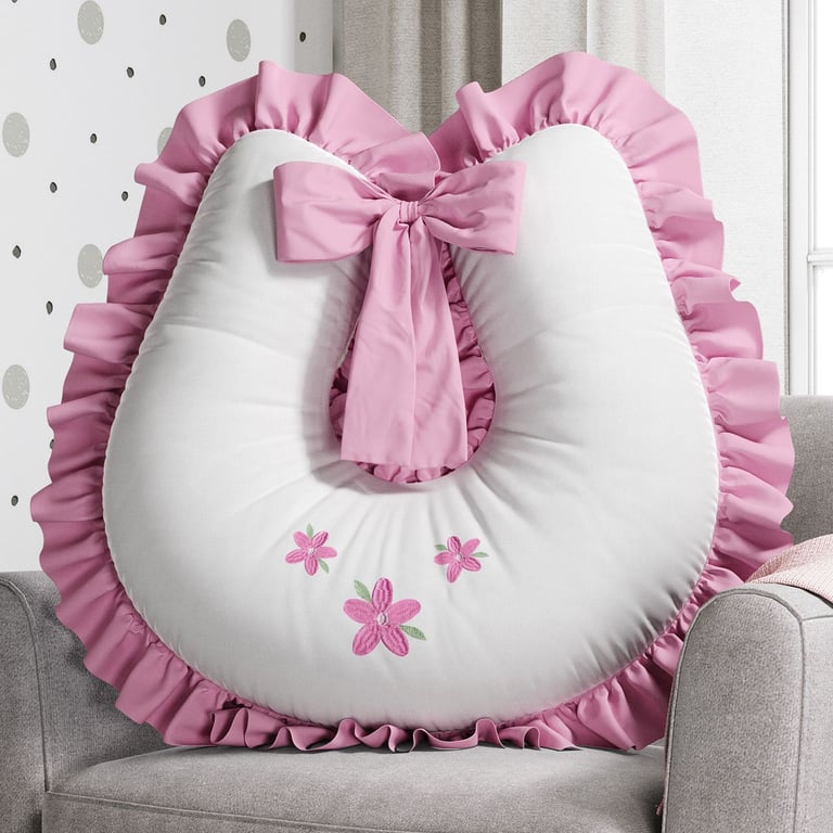 Almofada Amamentação Florzinhas Rosa