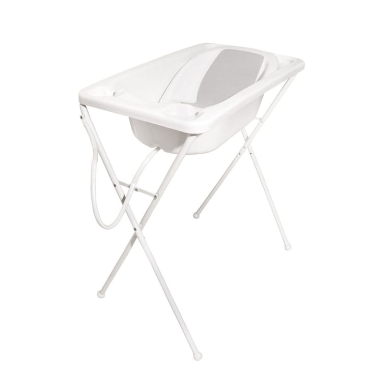 Kit Banho 2 em 1 Acqua Trio com Banheira, Suporte e Assento Redutor Branco