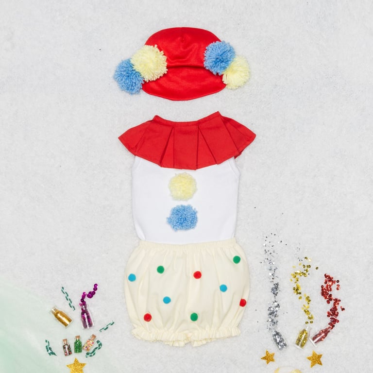 Fantasia Palhacinho Bebê 4 Peças