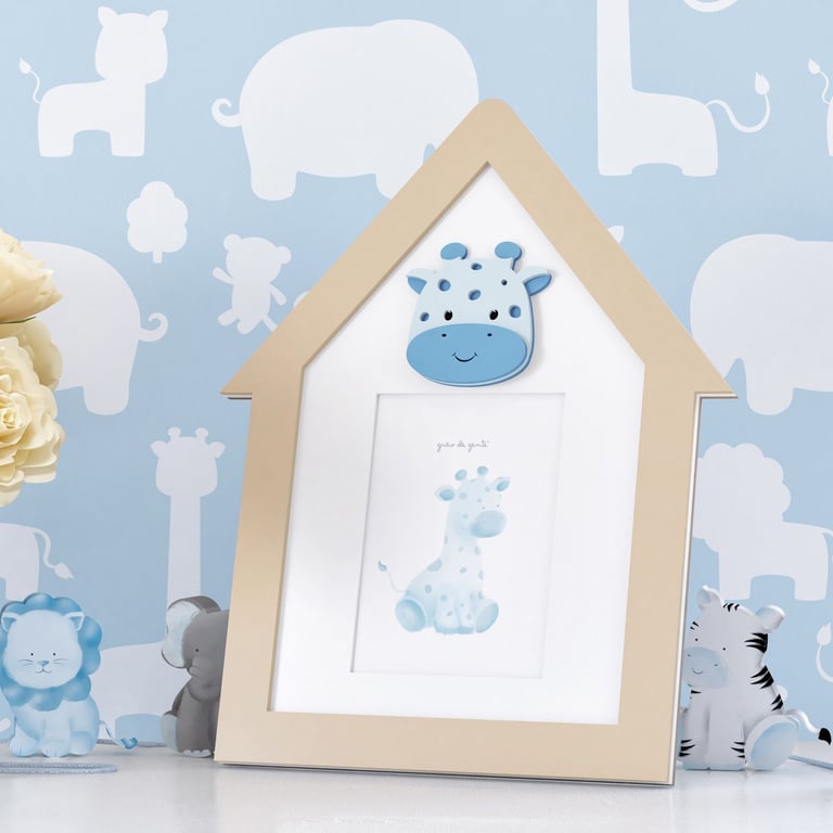 Porta Retrato MDF Amiguinha Girafa 10cm x 15cm