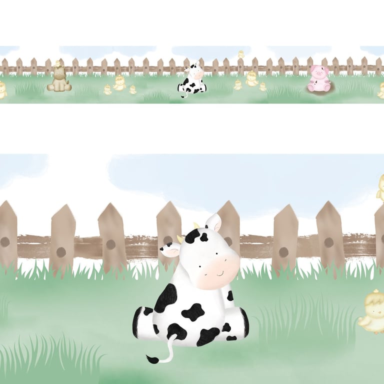 Faixa Adesiva de Parede Amiguinhos Fazendinha