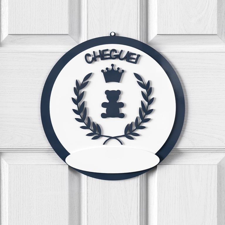 Porta Maternidade Personalizado Realeza Marinho