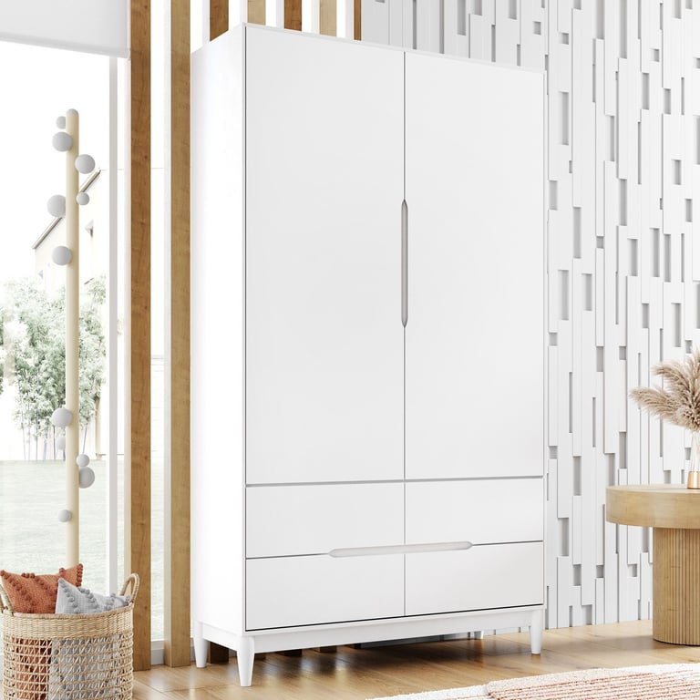 Guarda Roupa Infantil Branco 2 Portas Tomi