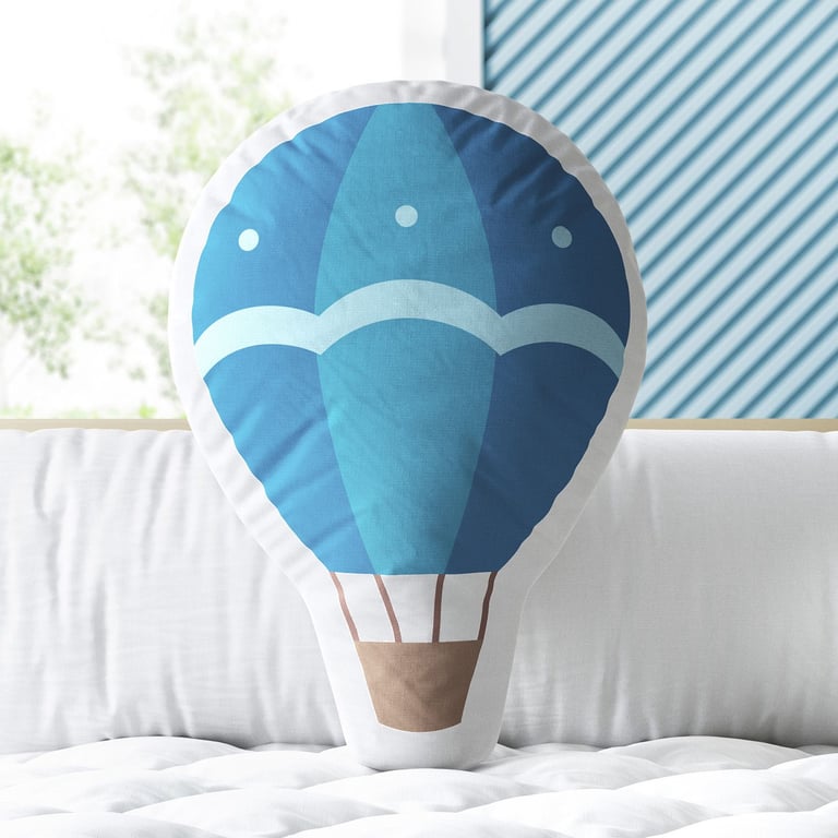 Almofada Balão de Passeio Azul 33cm