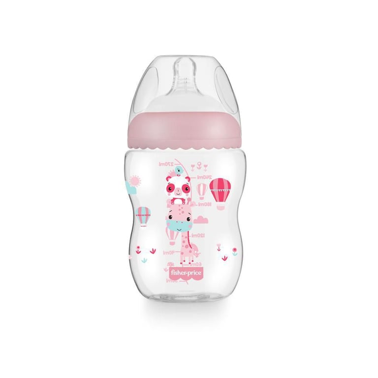 Mamadeira First Moments Rosa Algodão Doce 270ml (2M+)
