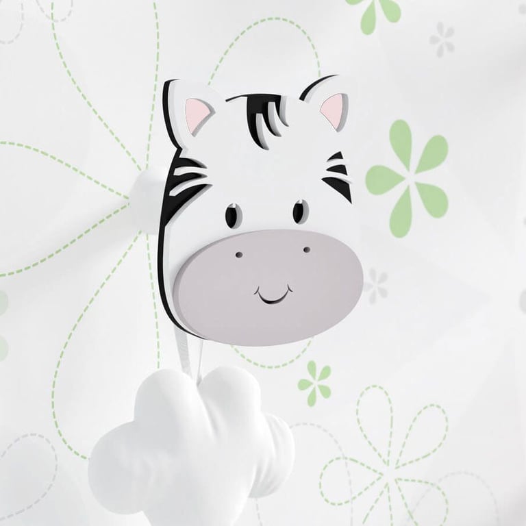 Cabideiro de Parede Zebra Rosa