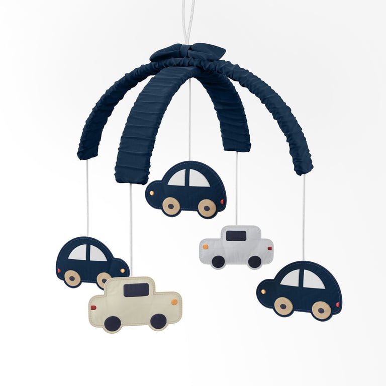 Móbile Carrinhos Azul Marinho