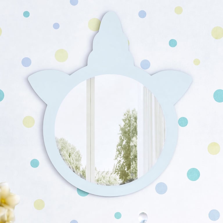 Espelho Redondo Amiguinhas Unicórnio 28cm