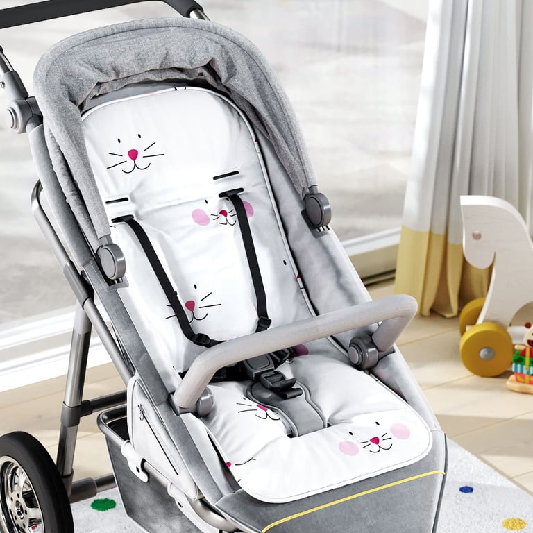 Capa de Carrinho com Protetor de Cinto Amiguinhas Rosa