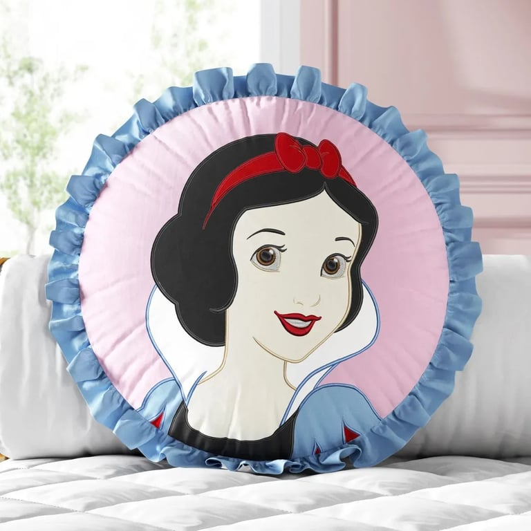 Almofada Redonda Branca de Neve — vista alternativa