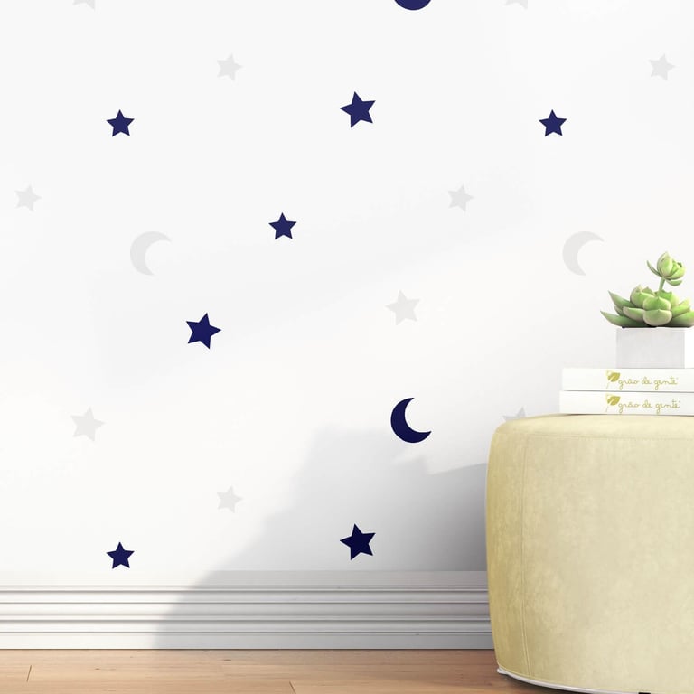 Papel de Parede Lua e Estrelas 3m