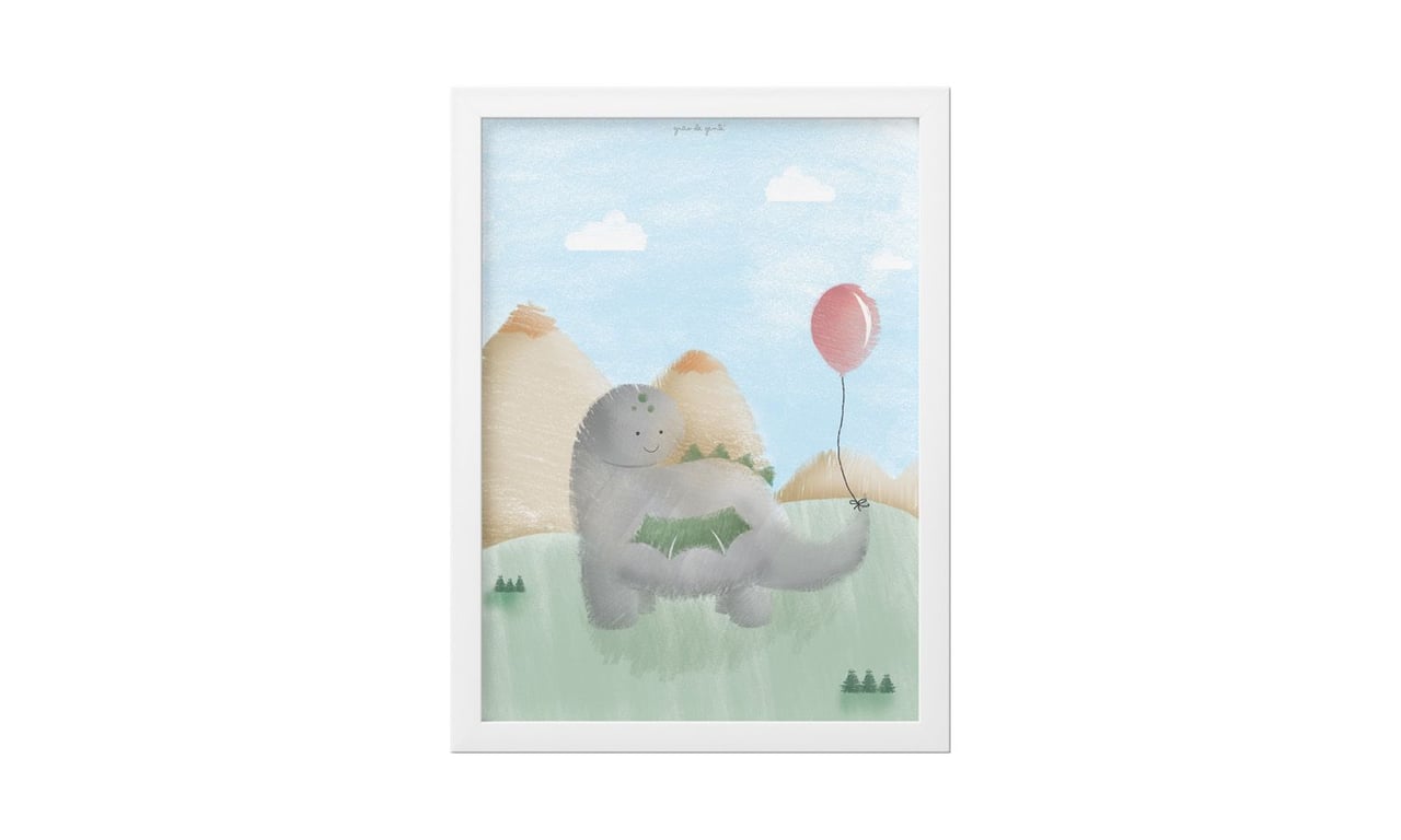 Quadro Amiguinho Dino Dudu 25cm