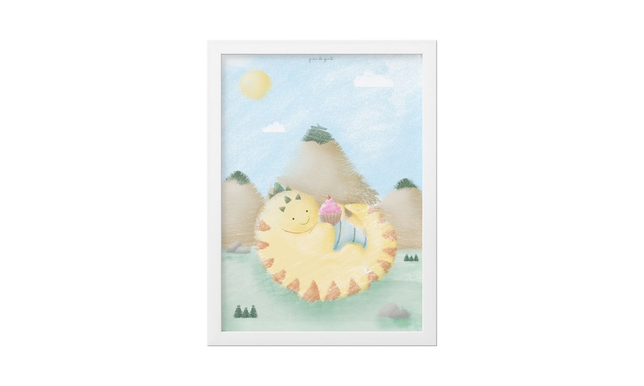 Quadro Amiguinho Dino Lelo 25cm