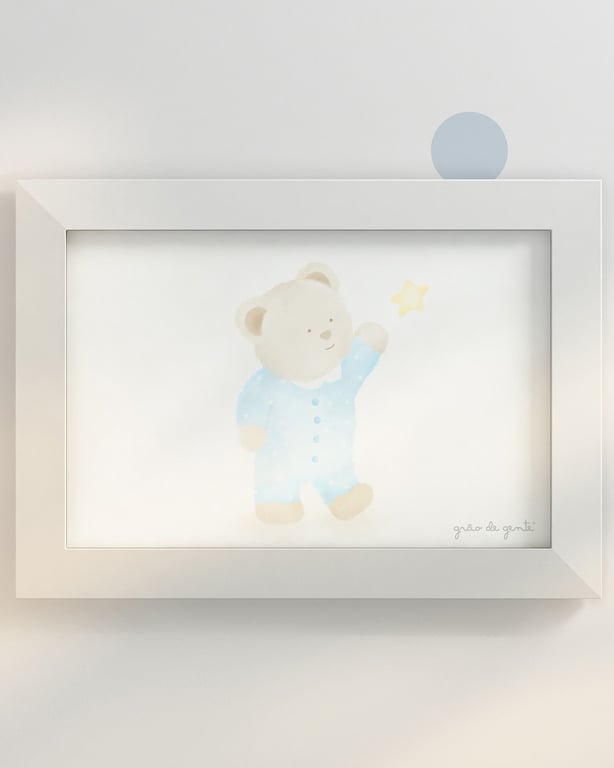 Quadro Ursinho e Estrela 33cm