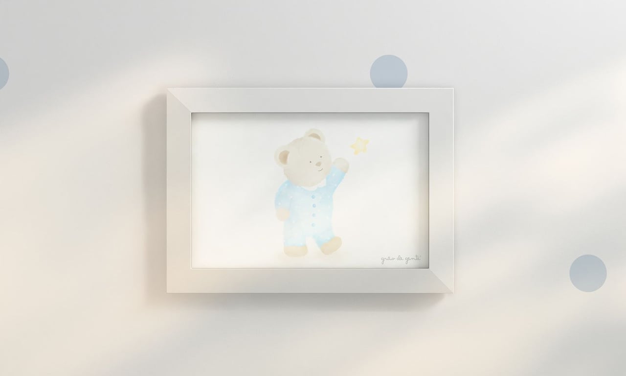 Quadro Ursinho e Estrela 33cm — vista alternativa