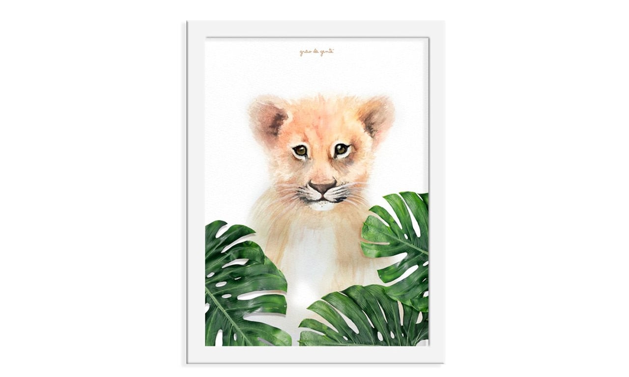 Quadro Leão Safári Baby 25CM