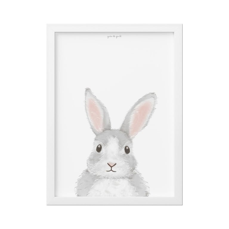 Quadro Coelhinho Cinza 25cm