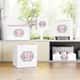 Kit Higiene MDF Coroa Arabesco Rosa e Cinza - imagem 1