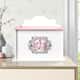 Kit Higiene MDF Coroa Arabesco Rosa e Cinza - imagem 2