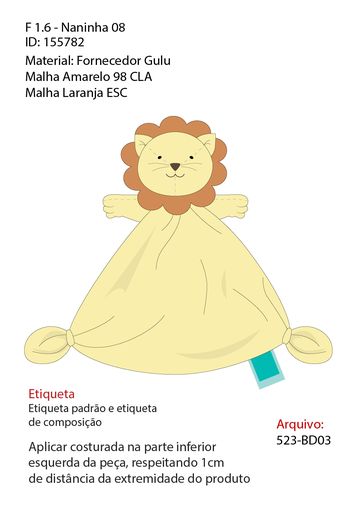 Naninha de Bebê Amiguinho Leãozinho