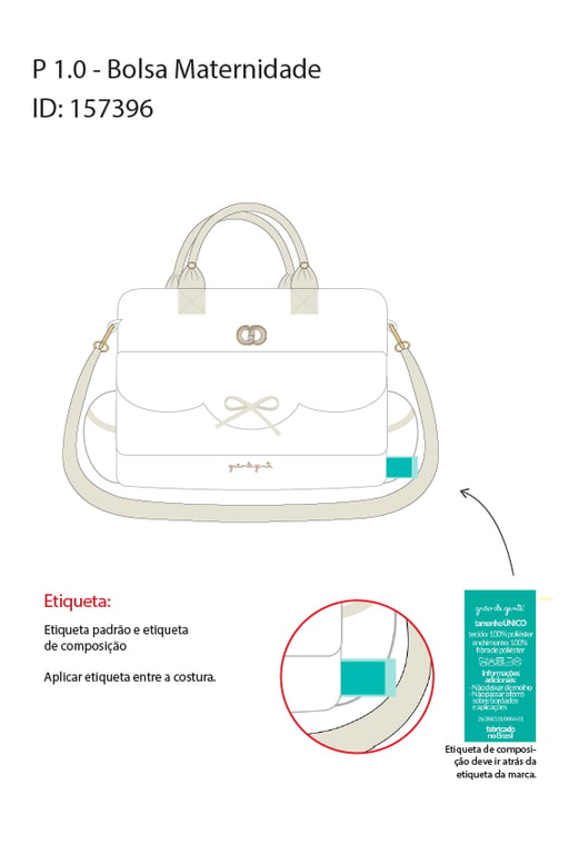 Bolsa Maternidade Branco Clássico 01