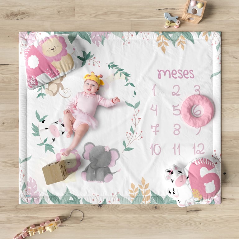 Tapete Mesversário Safári Aquarela — vista alternativa