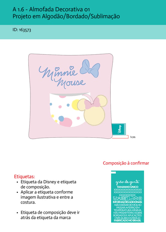 Almofada 1 (Quarto Minnie Infantil)