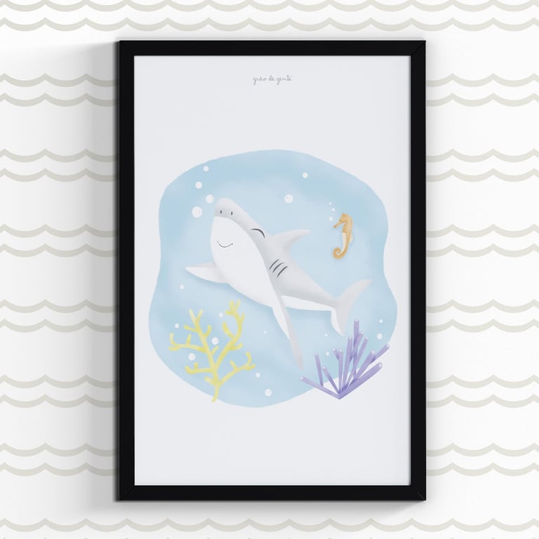 Quadro Tubarão Alegria 60cm