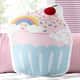 Almofada Cupcake Arco-íris 31cm - imagem 1