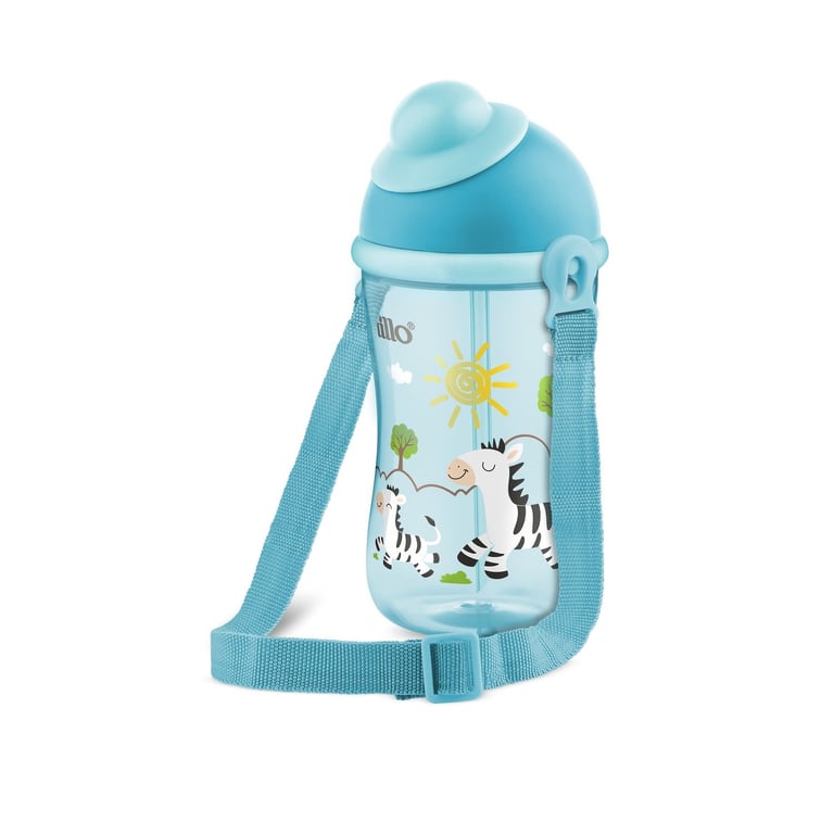 Copo Cantil com Canudo Rosa 390ml