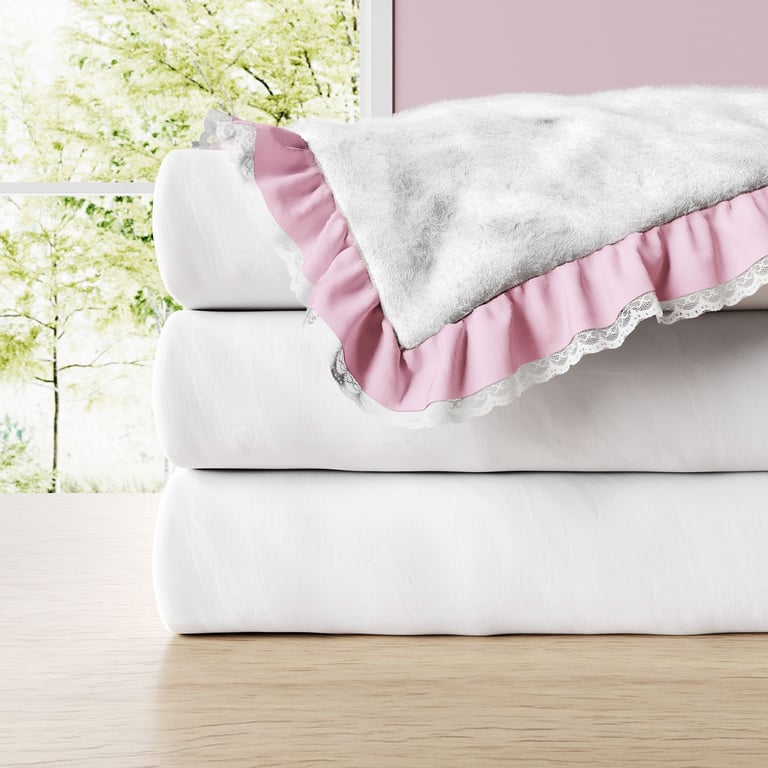 Manta Dupla Face com Soft Brasão Personalizado Lilás 85cm