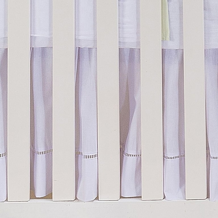 Saia de Berço Ponto Palito Branco
