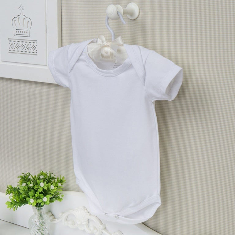 Body Manga Curta Basic Liso Branco