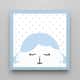 Quadro Amiguinho Carneirinho Azul Bebê 18cm - imagem 2
