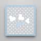Quadro Amiguinho Ovelhinhas Azul Bebê 18cm - imagem 2
