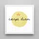 Quadro Carpe Diem Amarelo/Branco 18cm - imagem 2