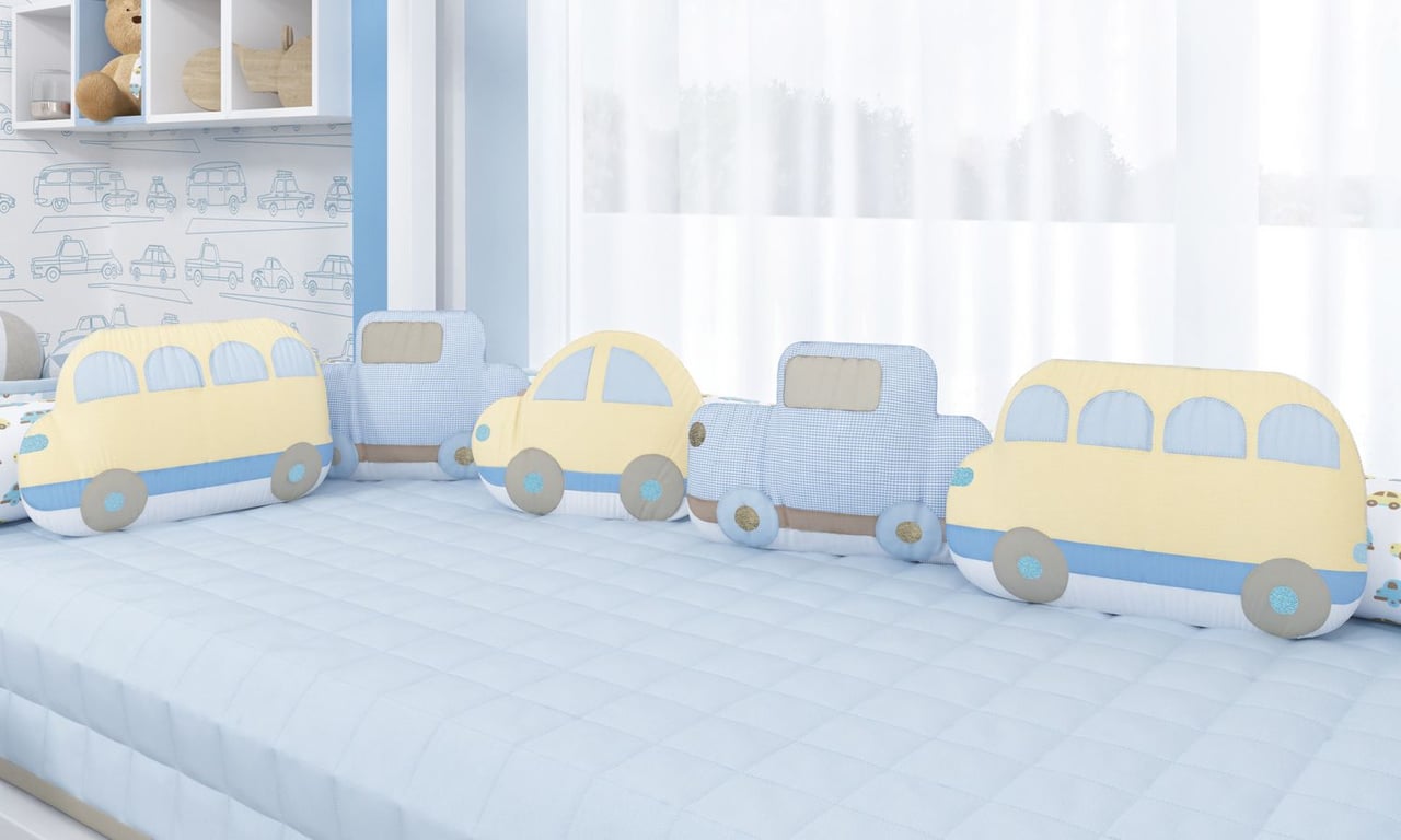 Quarto de Bebê Montessoriano Carrinhos Amarelo — vista alternativa