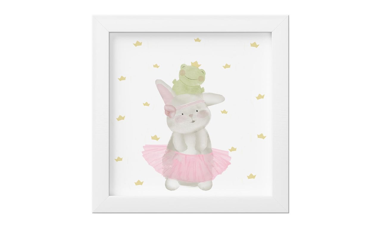 Quadro Coelhinha Tutu Floral Monet 18cm