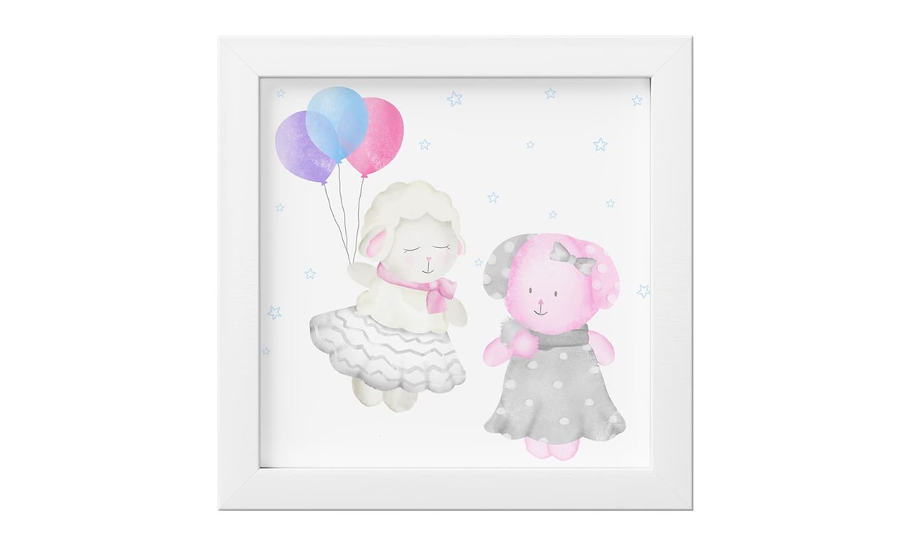 Quadro Amiguinhas e Bexigas 18cm