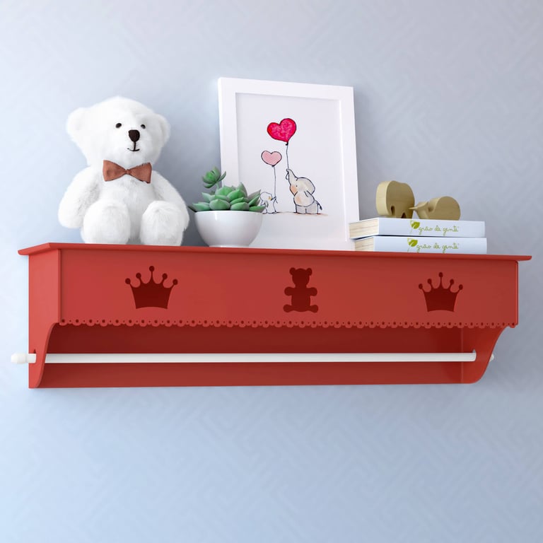 Prateleira Urso Realeza Vermelha