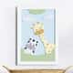 Quadro MDF Amiguinhas Zebra e Girafa 36cm - imagem 1