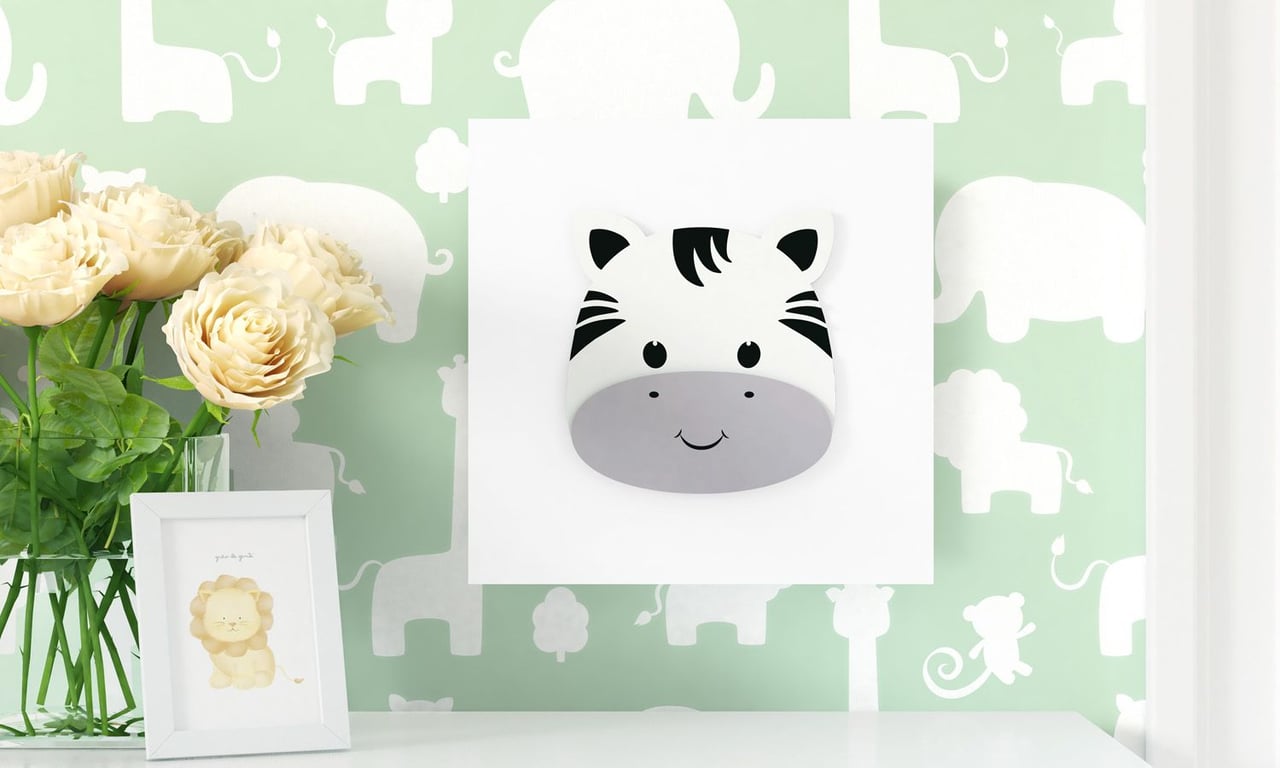 Quadro MDF Amiguinha Zebra 25cm — vista alternativa